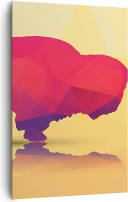 Produktbild von Bild auf Leinwand - Leinwandbild - Einteilig - Bison Illustration Bunt Grafik - 80x120cm - Wand Bild - Wandbilder - Leinwanddruck - Wanddekoration - Leinwand bilder - Wandbild - PA80x120-2812
