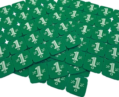 Immagine prodotto di Monete fragili CombiCraft in plastica riciclata in verde - 1000 monete fragili