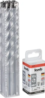 Produktbild von KWB HB7 SDS Plus X Hammerbohrer, 215/150 mm, Ø 12 mm, 10 Stück