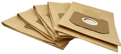 Filterzakken für Kärcher, 5 Stück, Papier, 2-lagig