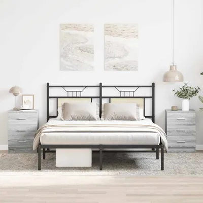 Obrázek produktu pro vidaXL Noční stolky 2 ks. Grey Sonoma 38x35x56 cm odvozený výrobek ze dřeva
