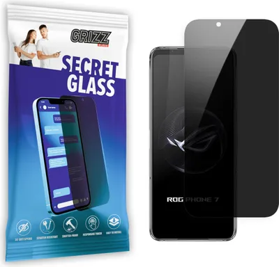 Zdjęcie produktu dla Ochraniacz ekranu GrizzGlass SecretGlass Privacy dla Asus ROG Phone 7 - Czarny