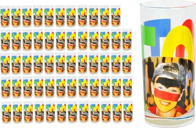Zdjęcie produktu dla zestaw 60 szklanek do wody Face Tatoo