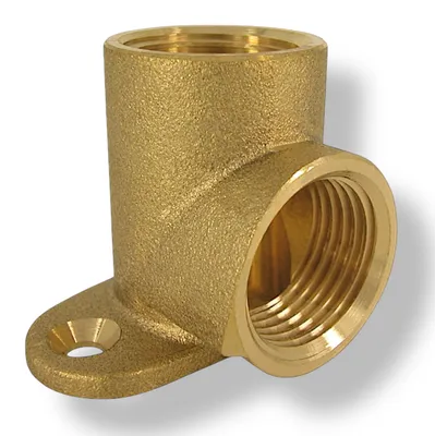 Produktbild von Wandscheibe Wandwinkel Messing 1/2" 90 Grad Innengewinde IG x IG
