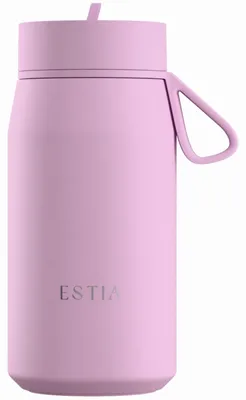 Produktbild von ESTIA Thermobecher Becher Kaffeebecher 360 ml rosa aus Edelstahl mit dichtem Deckel