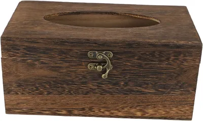 Produktbild von Taschentuchbox aus Holz für Zuhause, Tisch-Taschentuchspender, Serviettenbehälter, Vintage