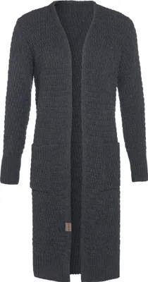 Produktbild von Knit Factory Jaida Lange Strickjacke - Anthrazit - 40/42