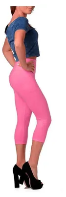 Produktbild von Leggings 3/4  Hoher Bund Baumwolle; Rosa S/36
