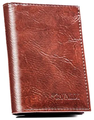 Obrázek produktu pro 4U CAVALDI Pánská peněženka brązová skóra ekologiczna pionowa 13x9,5 cm