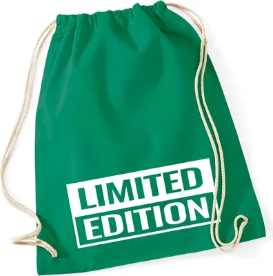 Produktbild von Huuraa Turnbeutel Limited Edition Schriftzug 12 Liter Kelly Green Baumwolle Rucksack Geschenkidee