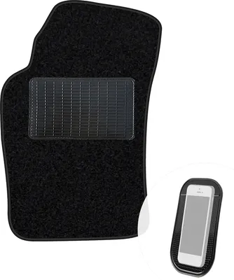 Produktbild von moto-MOLTICO Fahrer Fußmatte Auto Velours Fahrerseite Autoteppiche Schwarz Fahrermatte 1-teilig passend für Toyota Avensis I 1997-2003