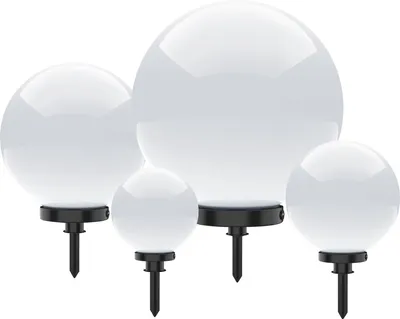 Produktbild von Selltec Kugelleuchte KIRA SET IP44 spritzwasserschutz Kugellampe Erdspieß Garten, Outdoor