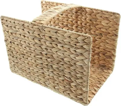 Produktbild von Kaminholzkorb aus Wasserhyazinthe, Feuerholzkorb, Holzkorb, Holz Tragekorb