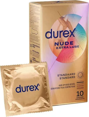 Produktbild von Durex - Kondome Nude Extra Gleitmittel - 10 Stück