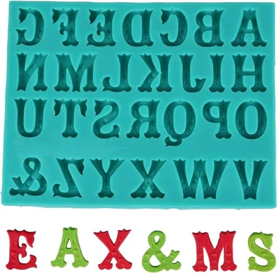 Produktbild von Silikonform für Zuckerpaste GROSSBUCHSTABEN ALPHABET