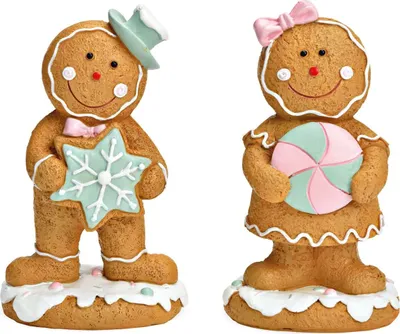 Produktbild von Lebkuchenmännchen 2er Set Weihnachten Deko-Figuren 15 cm