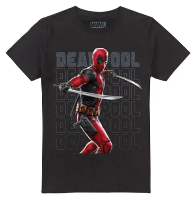 Immagine prodotto di Deadpool & Wolverine - Maglietta "Wade Katanas" da uomo/donna unisex TV34247 (XL) (Nero)