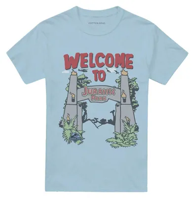 Produktbild von Jurassic Park - "The Warm Welcome" T-Shirt für Herren/Damen Uni TV42163 (L) (Hellblau)