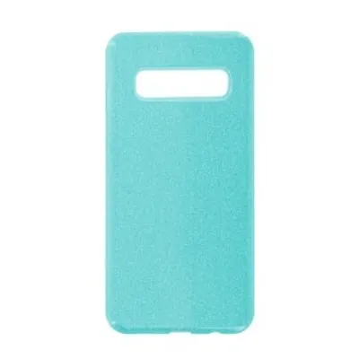 Produktbild von Silikon Handyhülle für Samsung Galaxy S10 Türkis Glitzer cnt1302
