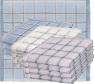 Produktbild von Betz 12 Stück Damen Stoff Taschentücher Paloma I Größe 30x30 cm 100% Baumwolle Farbe - Dessin 6 - Paloma 1