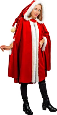 Produktbild von Eleganter Weihnachtsumhang - Weihnachtsfrau Kostüm