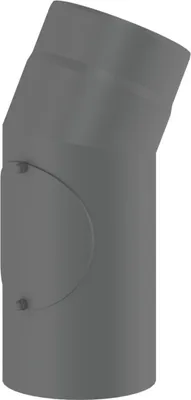 Produktbild von Ø 130 mm Ofenrohr Bogen 30° - mit Tür - gussgrau
