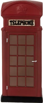 Produktbild von LED-Nachttischlampe Clayre & Eef 6LMP813, Telefonzelle, 10x10x23 cm, Rotbraun