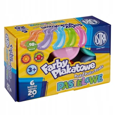 Produktbild von Plakatmalfarben Pastell 6 Farben 20 ml
