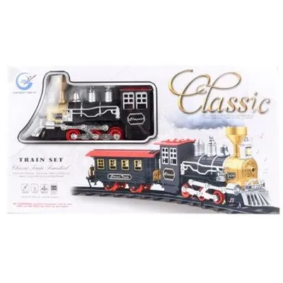 Produktbild von Eisenbahnstrecke mit rauchender Lokomotive