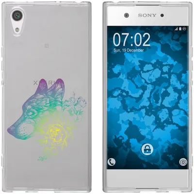 Produktbild von PhoneNatic Case kompatibel mit Sony Xperia XA1 Silikon-Hülle Floral Wolf M3-4