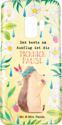 Produktbild von Mr. & Mrs. Panda Samsung Galaxy S9 Handyhülle Igel Picknick - Weiß - Geschenk, Handy Schutzhülle, Cover, Tiere, Smartphone Hülle