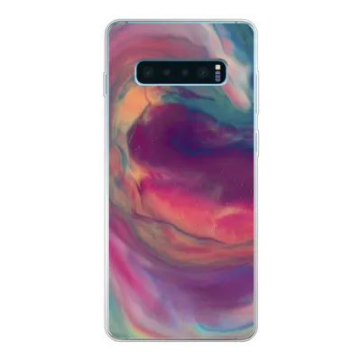 Produktbild von MuchoWow® Handyhülle Schutzhülle Hülle für Samsung Galaxy S10 Plus Flüssig - Rosa - Türkis - Abstrakt Silikon Softcase Handy Hülle - Schutzhülle