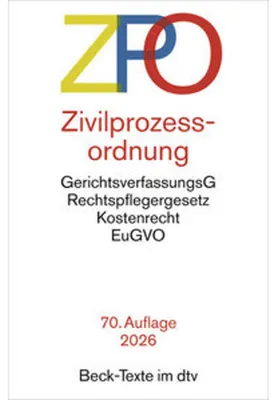 Produktbild von Zivilprozessordnung. ZPO