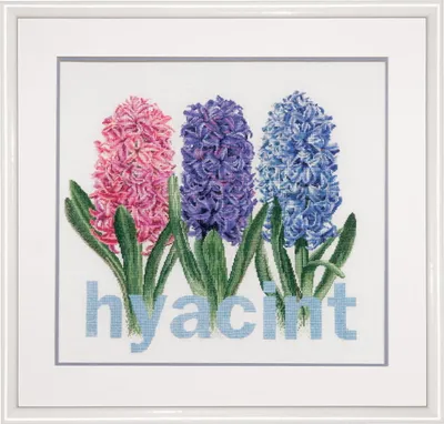 Image de Thea Gouverneur Kit de broderie au point de croix "Hyacinthe Aida", motif à compter, 42x39cm