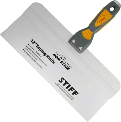 Produktbild von Clauss Spachtel 12" (30,5 cm) mit breiter Klinge in Profiqualität | Titanium Bonded Edelstahlklinge mit Antihaftbeschichtung | rutschfester, ergonomischer Griff | ideal als Flächenspachtel | 18736