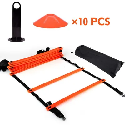 Immagine prodotto di Attrezzatura per l'allenamento della velocità - Kit per l'allenamento dell'agilità - Migliora la tua velocità - Colore: arancione - Attrezzatura per l'allenamento sportivo - Include coni e dischi - Adatto per...
