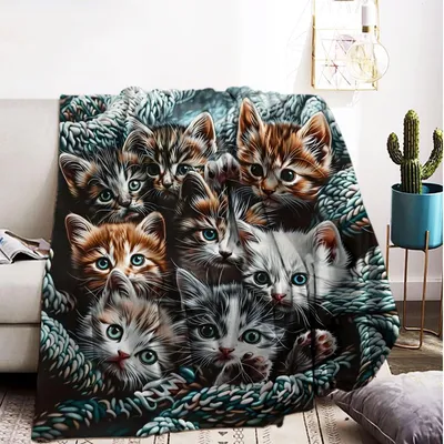 Obrázok produktu pre Roztomilý vzor mačiek Fleece deka 150 x 200 cm
