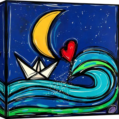 Immagine prodotto di Quadro su tela multicolore - Wallas - La forza dell'amore - 90 x 90 cm
