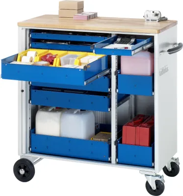 Produktbild von Rau Werkzeugwagen mit 6 Schubladen Buche BxTxH 1025x520x1080mm