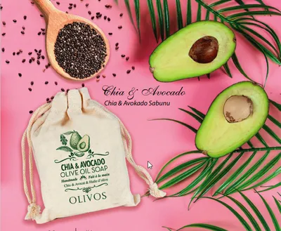 Produktbild von Olivos feste Handseife aus Chia Avocado Olivenöl, 24 Stück á 150g Olivenölseife
