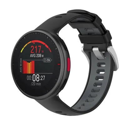 Produktbild von Strap-it Polar Vantage V2 Sportarmband (Schwarz/Grau)