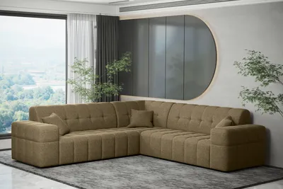 Produktbild von Kaiser Möbel Ecksofa Corner 246x246 cm Eckcouch NIMES stoff Verita Hellbraun