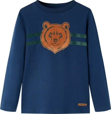 Produktbild von Kinder-Langarmshirt Marineblau 116