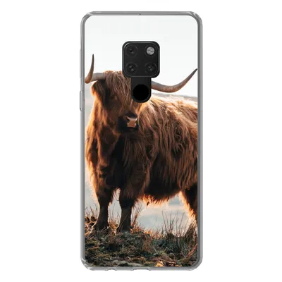 Produktbild von MuchoWow® Handyhülle Schutzhülle Hülle für Huawei P40 Lite Schottische Highlander - Tiere - Ländlich - Landschaft - Kuh - Natur Silikon Softcase Handy Hülle - Handy