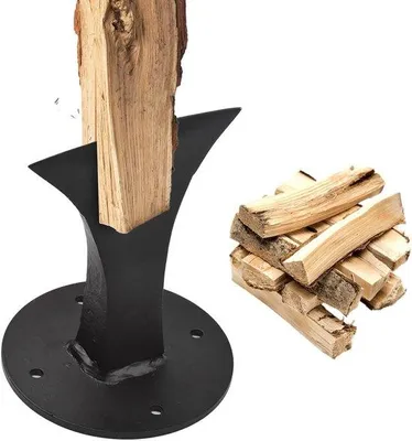 Produktbild von Famanu Holzspalter mit Silikonabdeckung - Robuster manueller Holzspalter für kleine Kamine