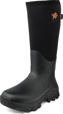A single black boot is shown against a white background.