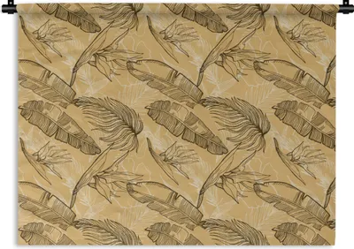 Produktbild von MuchoWow® Wandteppich Wandbehang Blätter - Sommer - Tropisch - Hawaii 150x112.50 cm Tapisserie Dekoration Wandtuch - Wanddecke - Wandteppiche