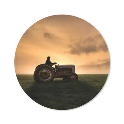 Produktbild von MuchoWow® Mauspad Mousepad Traktor - Landwirt - Nebel 30x30 cm - Mousepads - Maus Mat - Pad - Mausunterlage - Tischunterlage - Schreibtischmatten