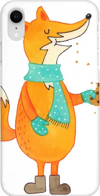 Produktbild von Mr. & Mrs. Panda Iphone XR Handyhülle Fuchs Keks - Weiß - Geschenk, Kekse, Premium Kunststoff, Handy Case, kalt, Weihnachtlich, Winter, Weihnachten, Frieren
