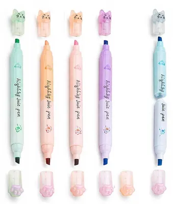 Produktbild von Textmarker Pastell 6 Stück Katzenpfote Multicolor Doppelspitze